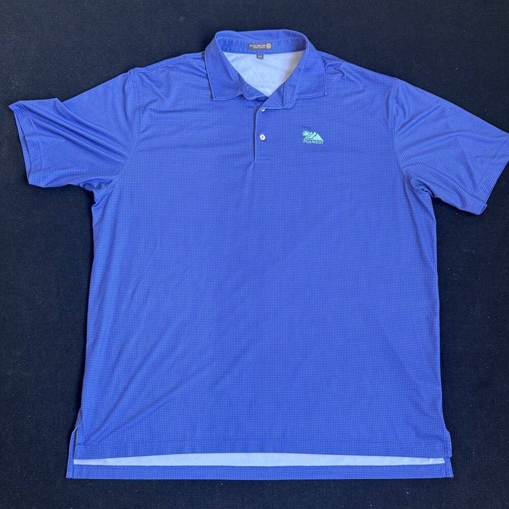 Peter Millar Summer Comfort Men’s XXL Purple PGA West Golf Polo Shirt